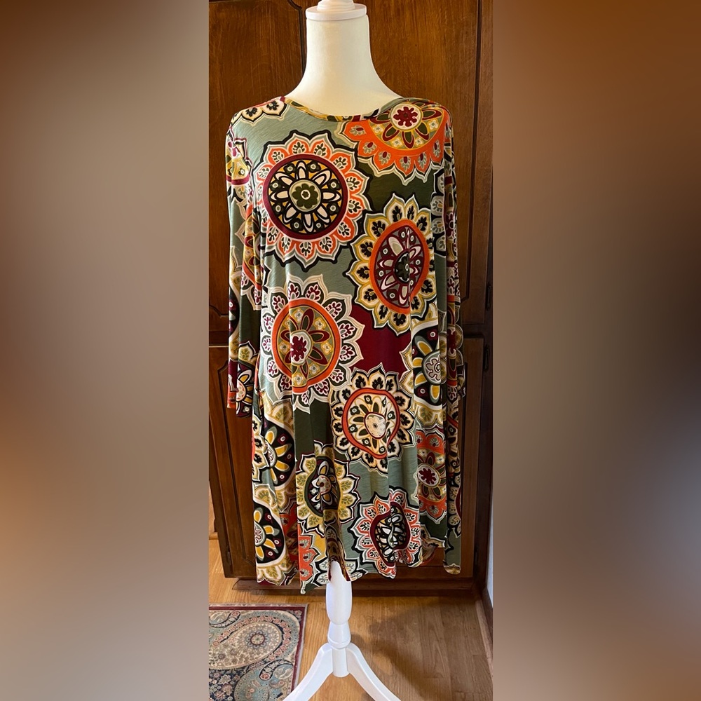 Discount Diva Bohemian Floral Long Sleeve Dress